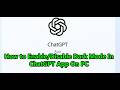 How to Enable/Disable Dark Mode In ChatGPT App On PC
