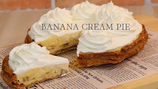 [冷凍パイシート] バナナクリームパイ☆How to make Banana Cream Pie! [ Frozen Puff Pastry sheet]