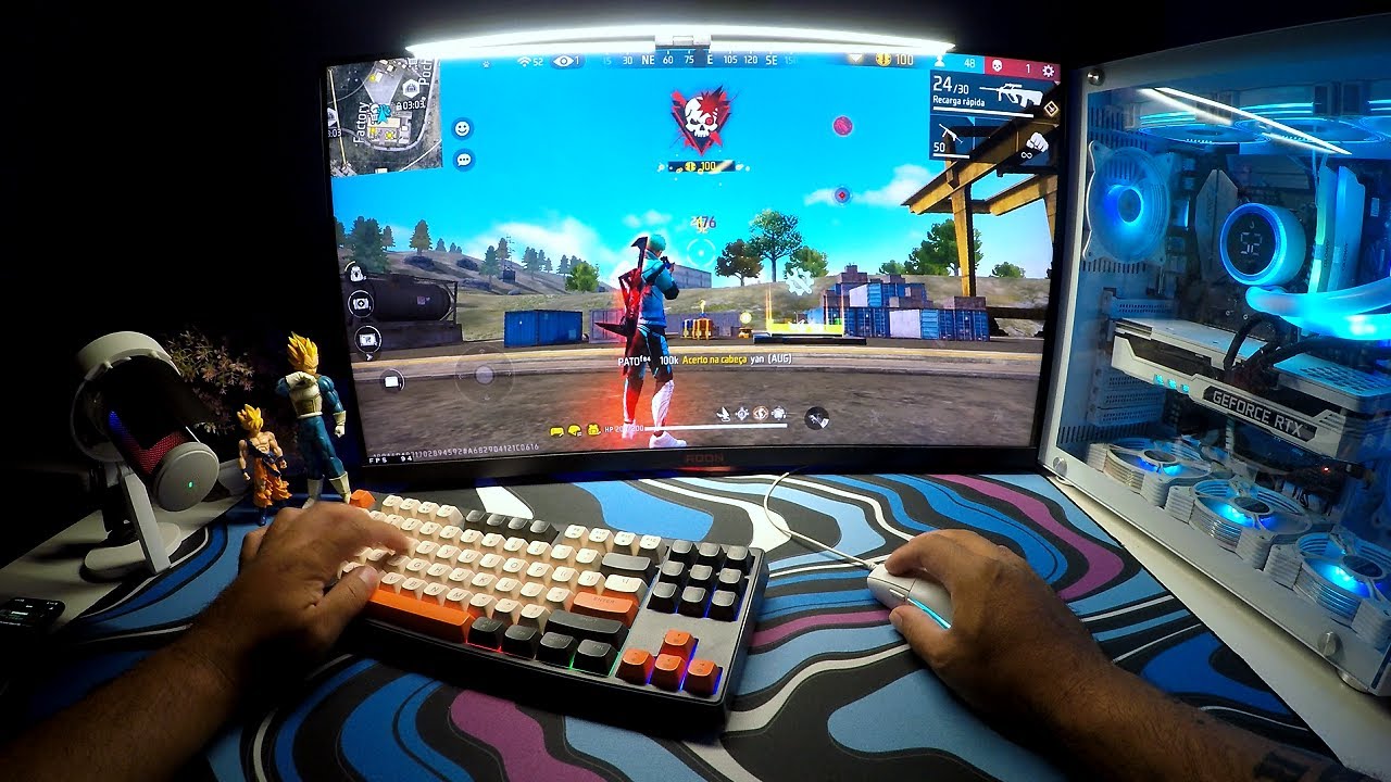 FREE FIRE NA VISÃO DE UM PC 😴🌿 Conferindo Nova Atualização (POV) Handcam