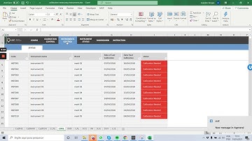 Measuring Instruments Calibration Spreadsheet - Demo Video