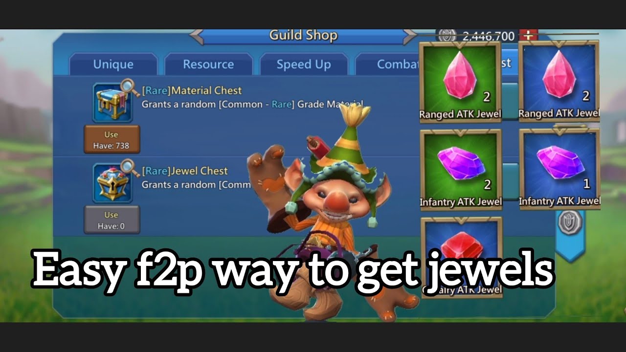 Easy f2p way to get jewels Lords mobile😋The best way to upgrade jewels!!