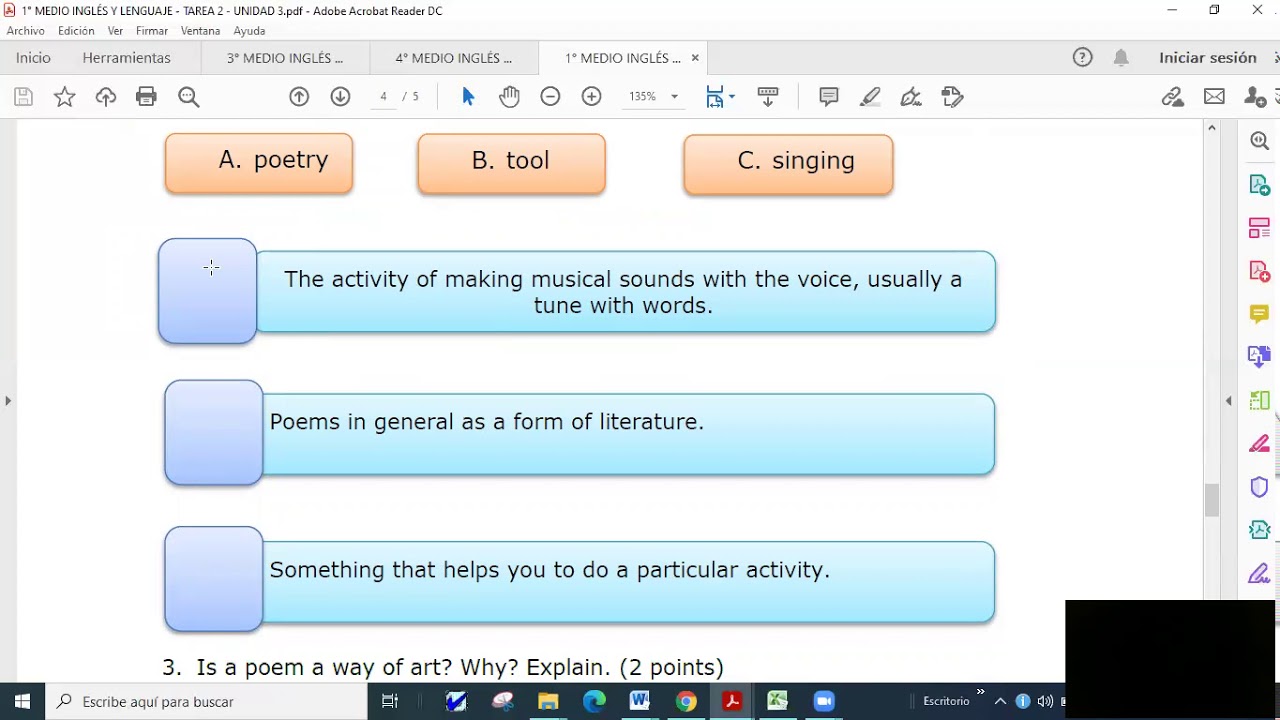 1° MEDIO INGLÉS VIDEO EXPLICATIVO TAREA 2 UNIDAD 3 YouTube