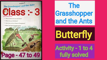 Class 3 Butterfly/ The Grasshopper and the Ants/ Activity - 1 to 4 /Page - 47 to 49