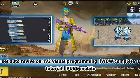 how to set auto revive on 1v2 visual programming  |WOW complete  settings tutorial | PUBG mobile
