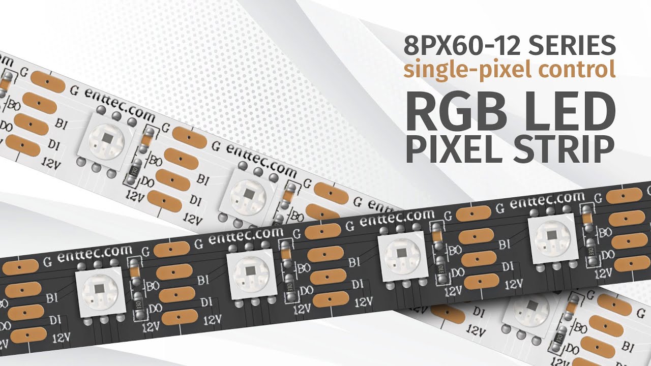 Professional 12V single-LED pixel strip with black PCB