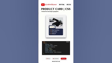🚀 Product Card UI Design using HTML & CSS #uidesign #htmlcss  #webdesign #shorts