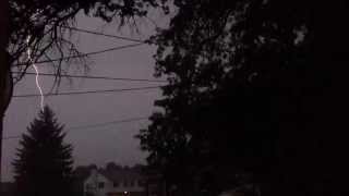 LIGHTNING STRIKE GOT TOO CLOSE FOR COMFORT FOLLOWED BY EXTREMELY LOUD CLAP OF THUNDER DURING STORM.