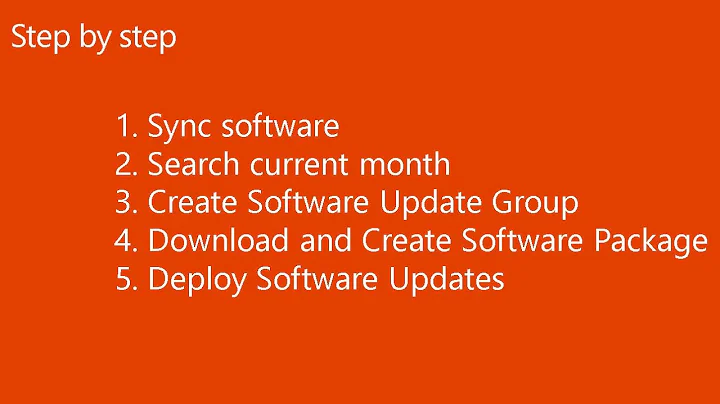Deploy Microsoft monthly patches in SCCM step by step