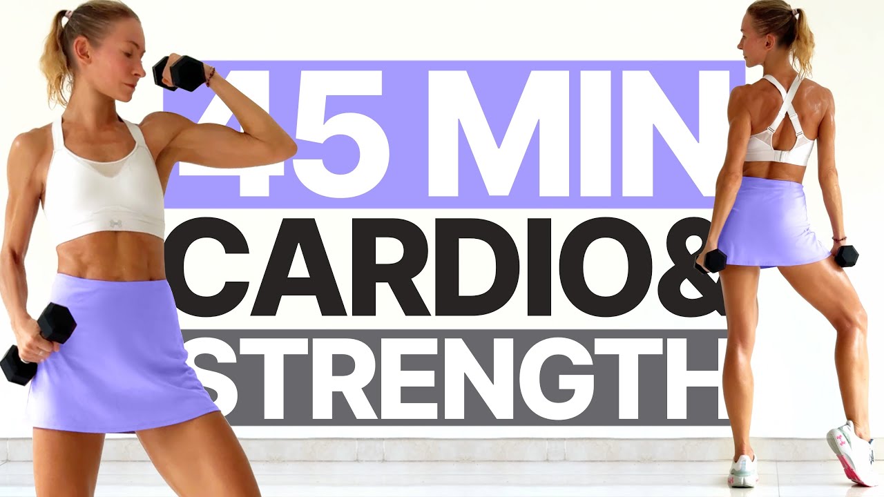 45 MIN FULL BODY HOME WORKOUT | INTENSE FAT BURN WITH DUMBBELLS | No ...