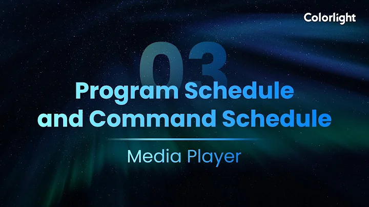 EP03-Program Schedule and Command Schedule