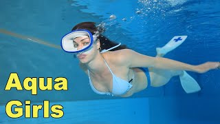 Underwater Diving Girl