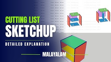 Cutting list from Sketchup Model | Detailed Explanation | Malayalam
