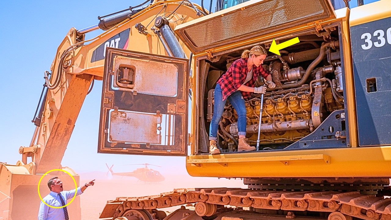 THE CATERPILLAR 336 SHUT DOWN — BURNING $200,000 A DAY… THE MILLIONAIRE BLAMED THE FEMALE MECHANIC