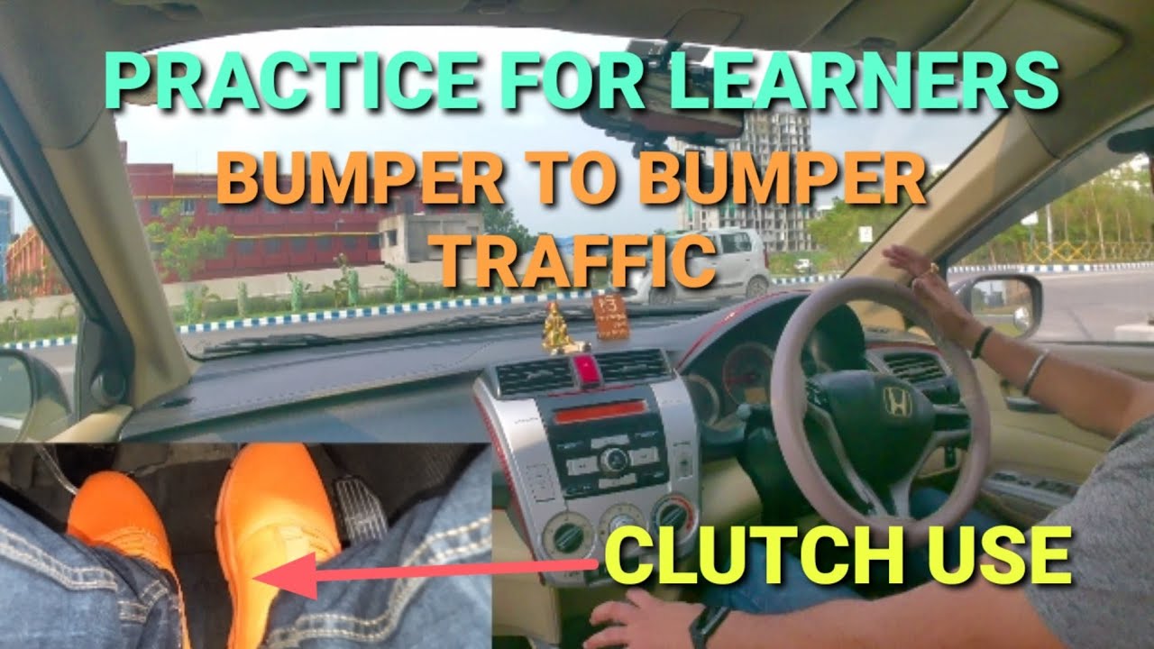 Clutch use for learner in bumper to bumper traffic|Steering,clutch control in gears|Rahul Drive Zone