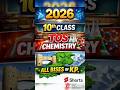 10th,ALL BISES (BOARDS) OF KP,TABLE OF SPECIFICATION CHEMISTRY, 2026.