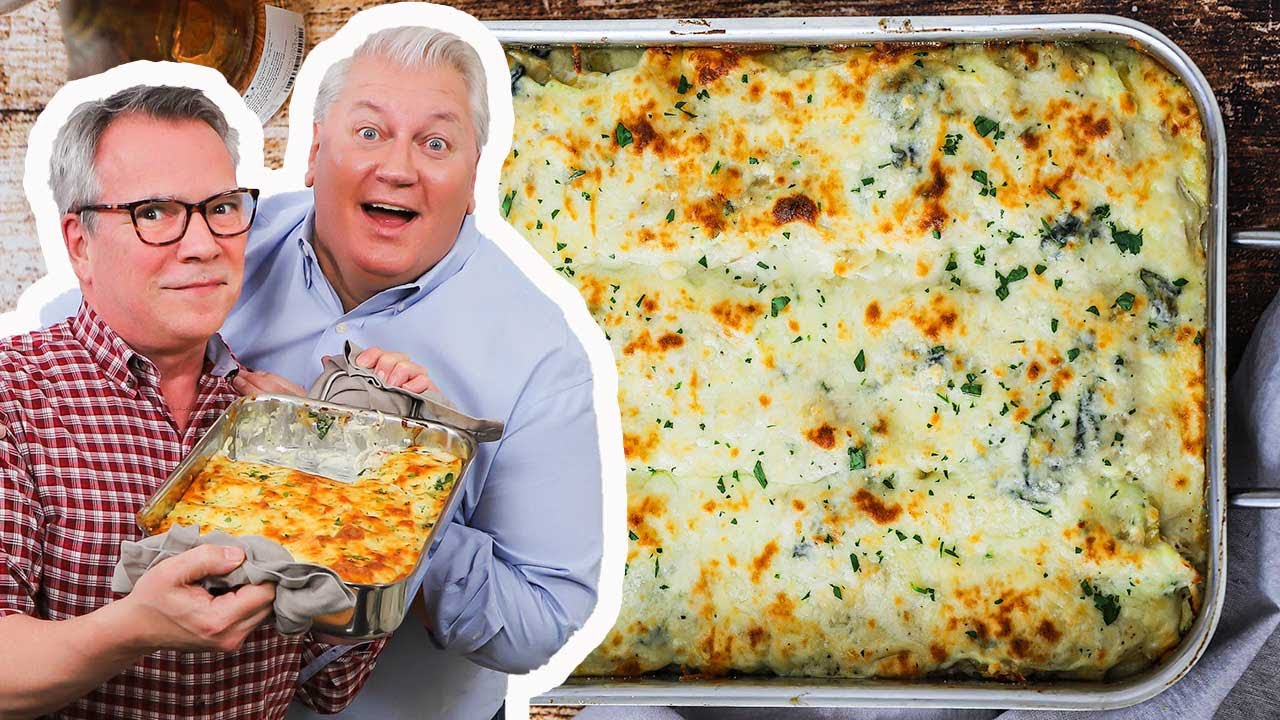 White Chicken Lasagna with Spinach is AMAZING!