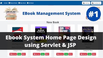 #1 Ebook Java Web Project | Home Page Design |Advance Java Web Project