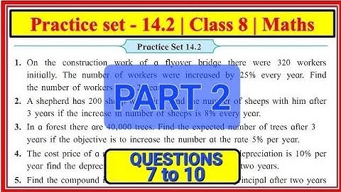 Practice Set 14.2 | Class 8 | Maths | State Board | Dhivare Classes