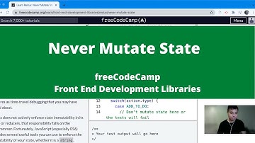 Never Mutate State (Front End Development Libraries) freeCodeCamp tutorial