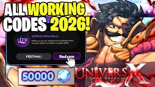 *NEW* ALL WORKING CODES FOR UNIVERSAL TOWER DEFENSE 2026! ROBLOX UNIVERSAL TOWER DEFENSE CODES