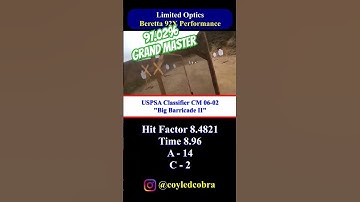 USPSA Classifier CM 06-02 "Big Barricade II" 97% Grand Master #uspsaclassifier #grandmaster #uspsa