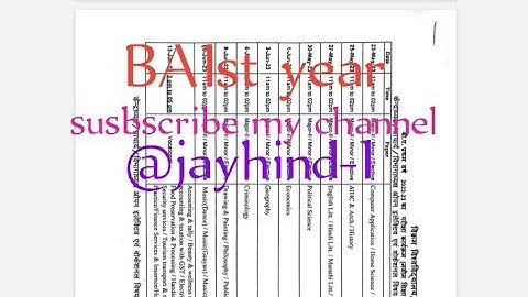 Vikram University Ujjain   BA 1St year  kaun sa paper kab hai uske bare mein sampurn jankari 👍🏻