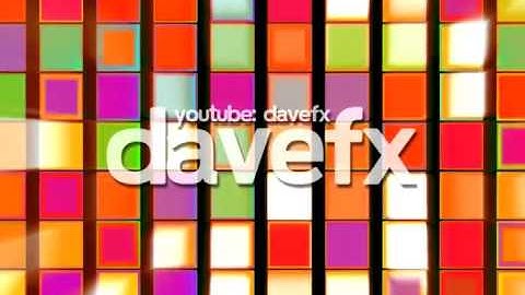 DAVE FX - COLORFUL Red, Purple, Green, Orange, Yellow SQUARES with Light Rays Abstract Background