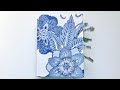 Blue floral delight journal