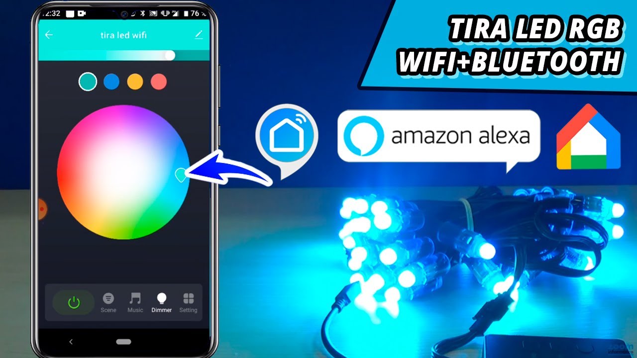 Tira led exterior WiFi RGB WiFi + Bluetooth 📶 Compatible con Tuya Smart,   Alexa y Google Home 