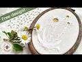Broderie Anglaise whitework eyelet embroidery  -a beginners guide, plus Free Daisy design to stitch!