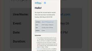 Infosys Assessment 2026|May 17th - shift 2|Reschedule