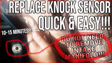 Chevy Sonic P0324 Replace KNOCK SENSOR (SO EASY!) Do NOT Remove INTAKE MANIFOLD!! Cruze 1.8 Engine