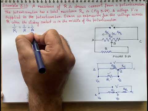 A resistance of R ohm draws current from a potentiometer. The potentiometer has a total resistance R