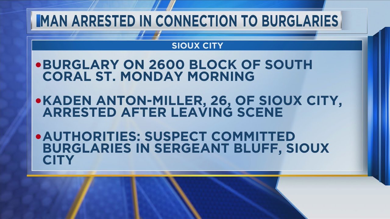 Man Arrested in Connection to Burglaries - YouTube