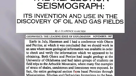 James Knapp: Reflection Seismology in Oklahoma