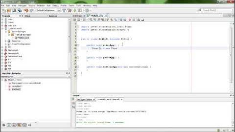 Video program Hello World menggunakan j2me