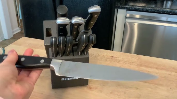 Farberware 15pc Stainless Steel Knife Block Set