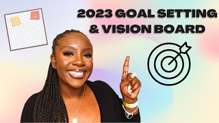 CREATE MY 2023 VISION BOARD WITH ME | Q1 Goals \& Year Goal Setting