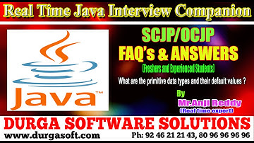 Java Interview Companion|| SCJP/OCJP|| What are the primitive data types and their default values ?
