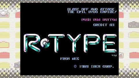 R-Type on PC Engine Core Grafx Mini - level 1