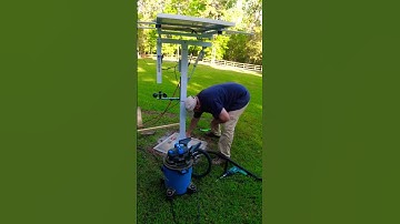 Installing the Eco Worthy Sun Tracker on its foundation and installing the concrete anchors. #solar