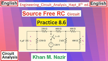 (E)LCA(H) Pr 8.6 || RC Circuit|| Capacitor Voltages and Output Voltages at time 0-, 0+, and 1.3ms