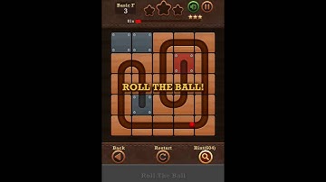 Roll The Ball Slide Puzzle 2 - Basic F Level 3 Walkthrough