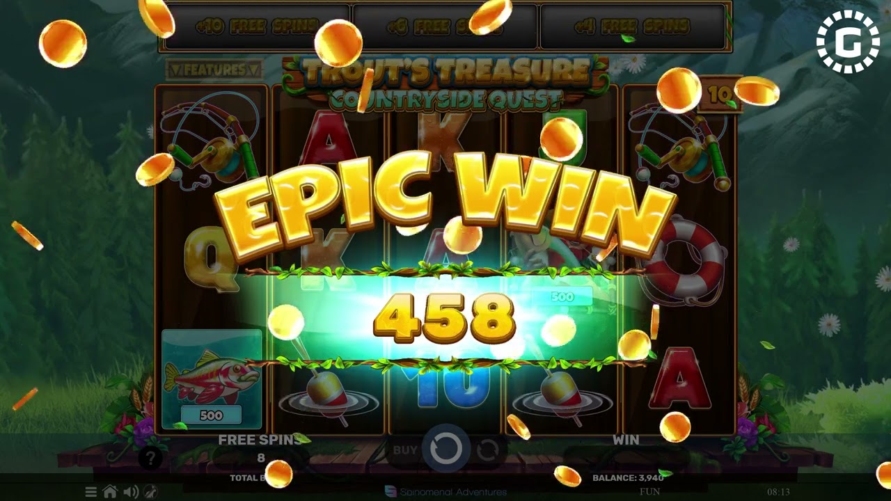 Trout's Treasure - Countryside Quest by Spinomenal Slot Features | GamblerID