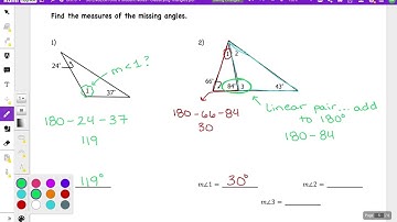Unit 6 Learning Target 3 Note Video #1 -- Triangle Angle Sum