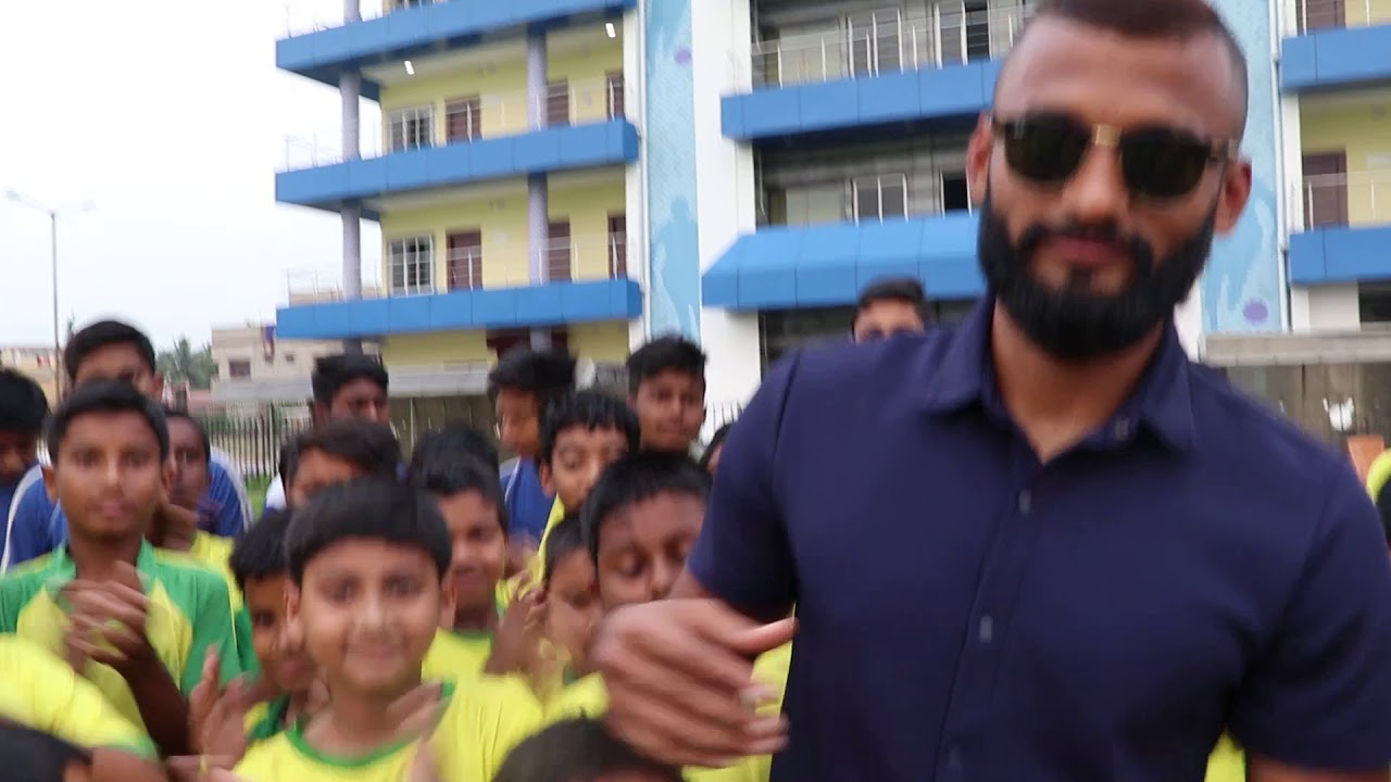 Indian Soccer Captain Pronoy Halder With KSA Children