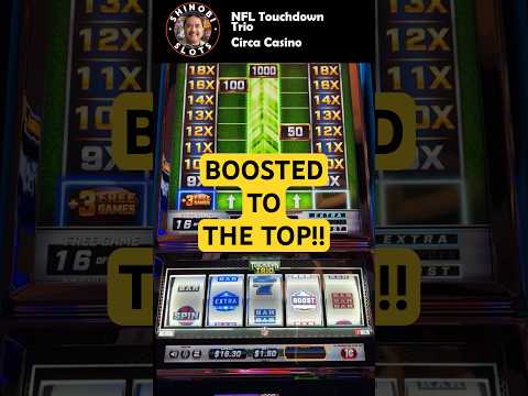 BIG Multiplier, BIG WIN! Boosted to the Top in NFL Touchdown Trio! #shortsfeed #shorts #shinobislots