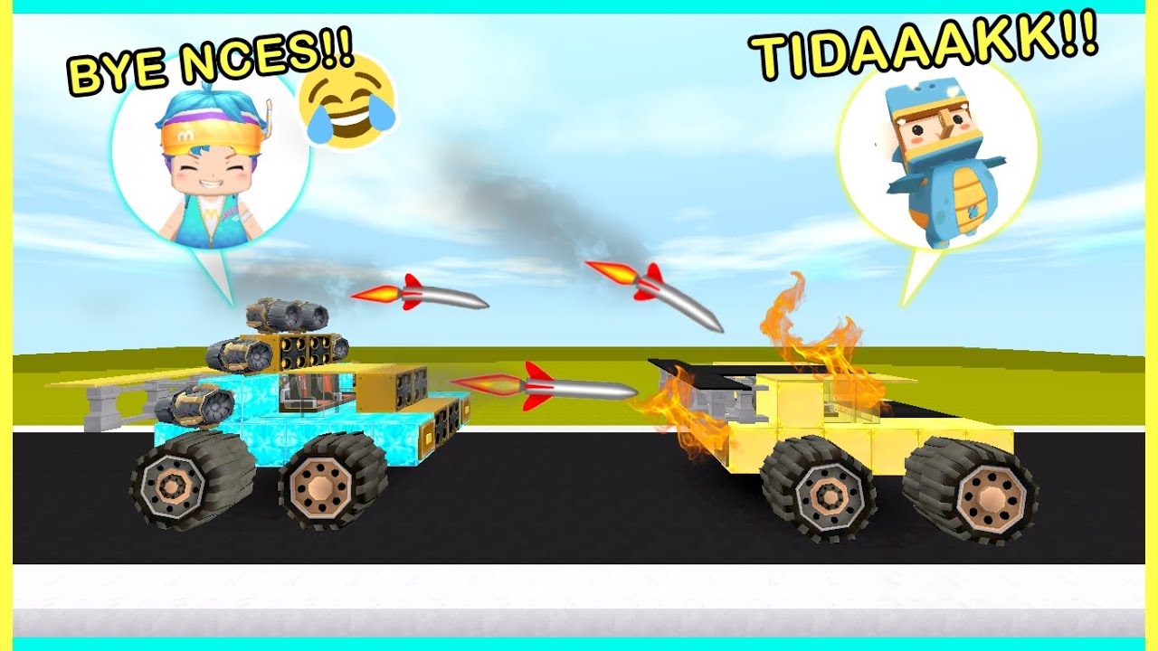 ENCES SOMBONG BANGET NGAJAK BALAPAN MOBIL!! KITA LEDAKIN AJA MOBILNYA!!HAHA.. (Mini World Block Art)