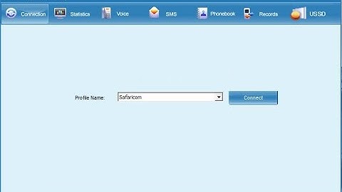 The HSDPA Modem(GUI) Interface