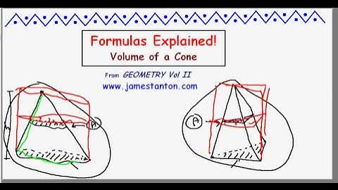 Formula for the Volume of a Cone: Video II (Tanton: Mathematics)